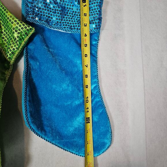 Christmas Stocking Bundle Velvet Felt Sequin bundle of 4 - Picture 4 of 6